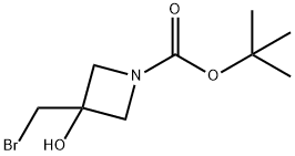 tert-butyl 3-(bromomethyl)-3-hydroxyazetidine-1-carboxylate Struktur