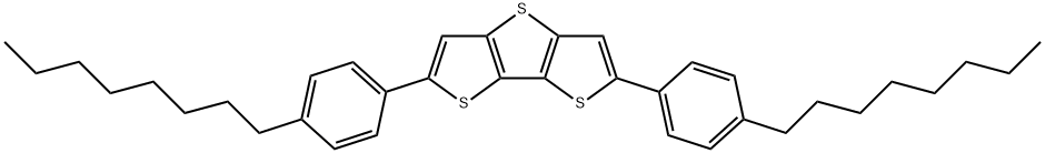 2,6-Bis(4-octylphenyl)-dithieno[3,2-b :2',3'-d ]thiophene Struktur