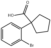 1-(2-bromophenyl)cyclopentane-1-carboxylic acid Struktur