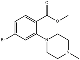 Methyl 4-Bromo-2-(4-methyl-1-piperazinyl)benzoate Struktur