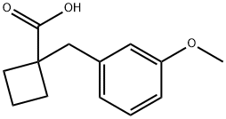 1-(3-Methoxybenzyl)cyclobutanecarboxylicacid Struktur