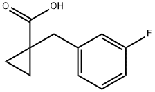 1-[(3-Fluorophenyl)methyl]cyclopropane-1-carboxylic acid Struktur