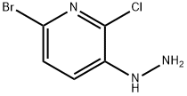 (6-Bromo-2-chloro-pyridin-3-yl)-hydrazine Struktur