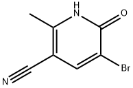 5-Bromo-2-methyl-6-oxo-1,6-dihydro-pyridine-3-carbonitrile Struktur