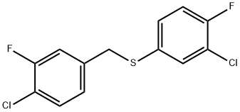 (4-CHLORO-3-FLUOROBENZYL)(3-CHLORO-4-FLUOROPHENYL)SULFANE Struktur