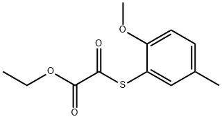 ETHYL 2-((2-METHOXY-5-METHYLPHENYL)THIO)-2-OXOACETATE Struktur