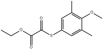 ETHYL 2-((4-METHOXY-3,5-DIMETHYLPHENYL)THIO)-2-OXOACETATE Struktur