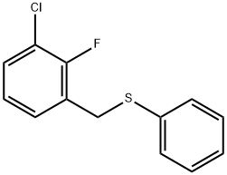 (3-CHLORO-2-FLUOROBENZYL)(PHENYL)SULFANE Struktur