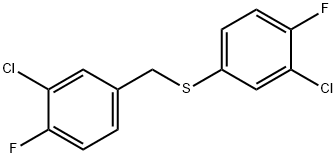 (3-CHLORO-4-FLUOROBENZYL)(3-CHLORO-4-FLUOROPHENYL)SULFANE Struktur