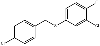 (3-CHLORO-4-FLUOROPHENYL)(4-CHLOROBENZYL)SULFANE Struktur