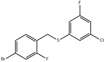 (4-BROMO-2-FLUOROBENZYL)(3-CHLORO-5-FLUOROPHENYL)SULFANE Struktur