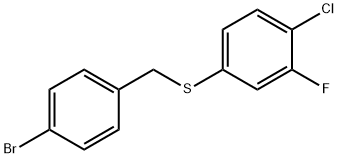 (4-BROMOBENZYL)(4-CHLORO-3-FLUOROPHENYL)SULFANE Struktur