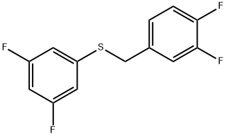 (3,4-DIFLUOROBENZYL)(3,5-DIFLUOROPHENYL)SULFANE Struktur