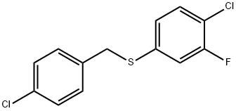 (4-CHLORO-3-FLUOROPHENYL)(4-CHLOROBENZYL)SULFANE Struktur