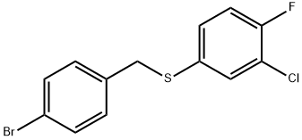 (4-BROMOBENZYL)(3-CHLORO-4-FLUOROPHENYL)SULFANE Struktur