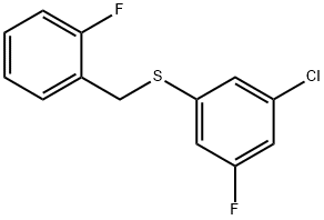 (3-CHLORO-5-FLUOROPHENYL)(2-FLUOROBENZYL)SULFANE Struktur