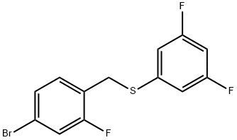 (4-BROMO-2-FLUOROBENZYL)(3,5-DIFLUOROPHENYL)SULFANE Struktur