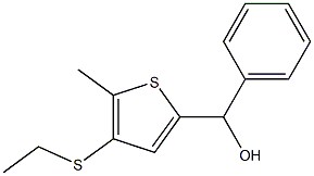 (4-(ETHYLTHIO)-5-METHYLTHIOPHEN-2-YL)(PHENYL)METHANOL Struktur