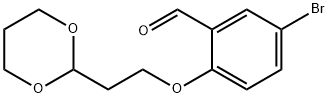 2-(2-(1,3-DIOXAN-2-YL)ETHOXY)-5-BROMOBENZALDEHYDE Struktur