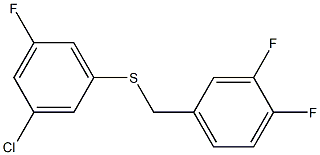 (3-CHLORO-5-FLUOROPHENYL)(3,4-DIFLUOROBENZYL)SULFANE Struktur