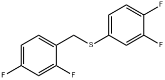 (2,4-DIFLUOROBENZYL)(3,4-DIFLUOROPHENYL)SULFANE Struktur