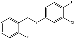 (3-CHLORO-4-FLUOROPHENYL)(2-FLUOROBENZYL)SULFANE Struktur