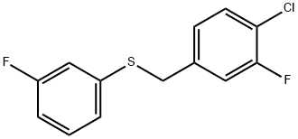 (4-CHLORO-3-FLUOROBENZYL)(3-FLUOROPHENYL)SULFANE Struktur