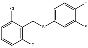 (2-CHLORO-6-FLUOROBENZYL)(3,4-DIFLUOROPHENYL)SULFANE Struktur