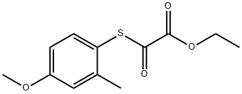 ETHYL 2-((4-METHOXY-2-METHYLPHENYL)THIO)-2-OXOACETATE Struktur