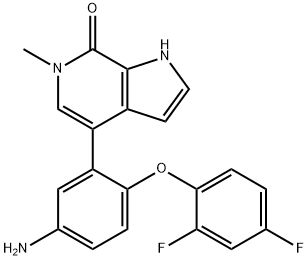 4-(5-amino-2-(2,4-difluorophenoxy)phenyl)-6-methyl-1H-pyrrolo[2,3-c]pyridin-7(6H)-one