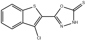 5-(3-chloro-1-benzothiophen-2-yl)-1,3,4-oxadiazole-2(3H)-thione Struktur