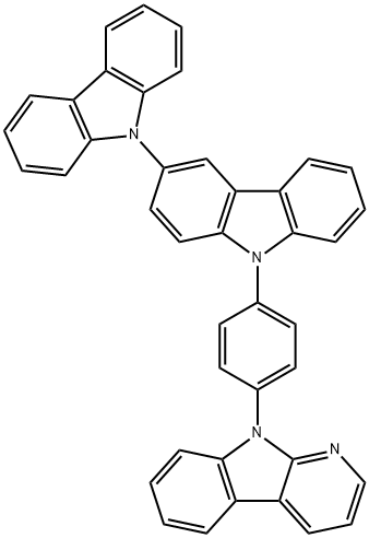 9-(4-(9H -Pyrido[2,3-b]indol-9-yl)phenyl)-9H -3,9'-bicarbazole Struktur