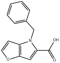 4-benzyl-4H-furo[3,2-b]pyrrole-5-carboxylic acid Struktur