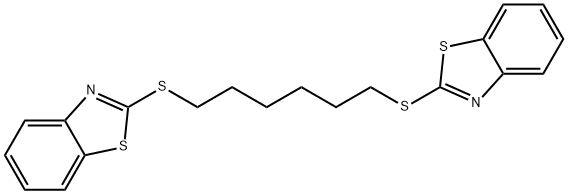 1,6-bis(benzo[d]thiazol-2-ylthio)hexane Struktur