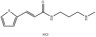 (E)-N-(3-Methylaminopropyl)-2-thiopheneacrylamide Hydrochloride Struktur