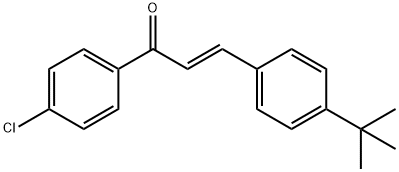 (2E)-3-(4-tert-butylphenyl)-1-(4-chlorophenyl)prop-2-en-1-one Struktur