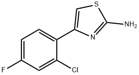 4-(2-chloro-4-fluorophenyl)-1,3-thiazol-2-amine Struktur