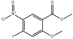 4-Iodo-2-methoxy-5-nitro-benzoic acid methyl ester Struktur