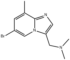 1-(6-bromo-8-methylimidazo[1,2-a]pyridin-3-yl)-N,N-dimethylmethanamine Struktur