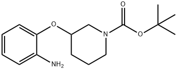 TERT-BUTYL 3-(2-AMINOPHENOXY)PIPERIDINE-1-CARBOXYLATE Struktur