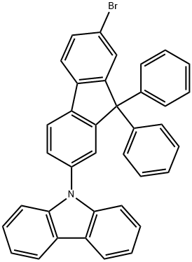 9H-Carbazole, 9-(7-bromo-9,9-diphenyl-9H-fluoren-2-yl)- Struktur