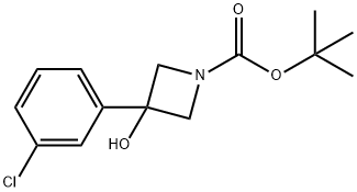 TERT-BUTYL 3-(3-CHLOROPHENYL)-3-HYDROXYAZETIDINE-1-CARBOXYLATE Struktur