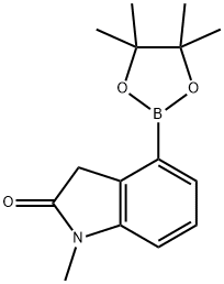 (1-METHYL-2-OXOINDOLIN-4-YL)BORONIC ACID PINACOL ESTER Struktur