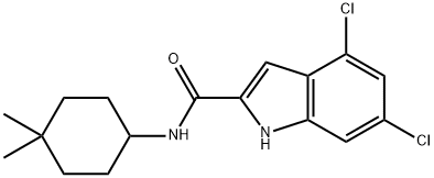 4,6-DICHLORO-N-(4,4-DIMETHYLCYCLOHEXYL)-1H-INDOLE-2-CARBOXAMIDE Struktur