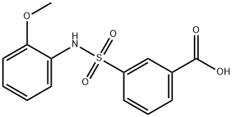 3-(N-(2-methoxyphenyl)sulfamoyl)benzoic acid Struktur