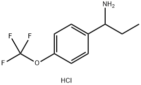 1-[4-(TRIFLUOROMETHOXY)PHENYL]PROPAN-1-AMINE HYDROCHLORIDE Struktur