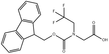 N-Fmoc-N-(2,2,2-trifluoroethyl)glycine Struktur