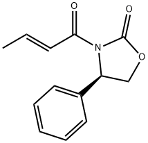 (R,E)-3-(BUT-2-ENOYL)-4-PHENYLOXAZOLIDIN-2-ONE Struktur