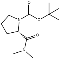 (S)-tert-butyl 2-(dimethylcarbamoyl)pyrrolidine-1-carboxylate Struktur