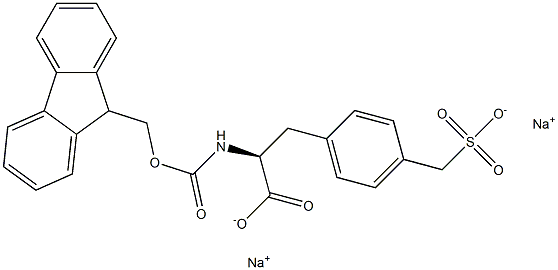 N-Fmoc-L-4-sulfomethyl-Phenylalanine sodium salt Struktur